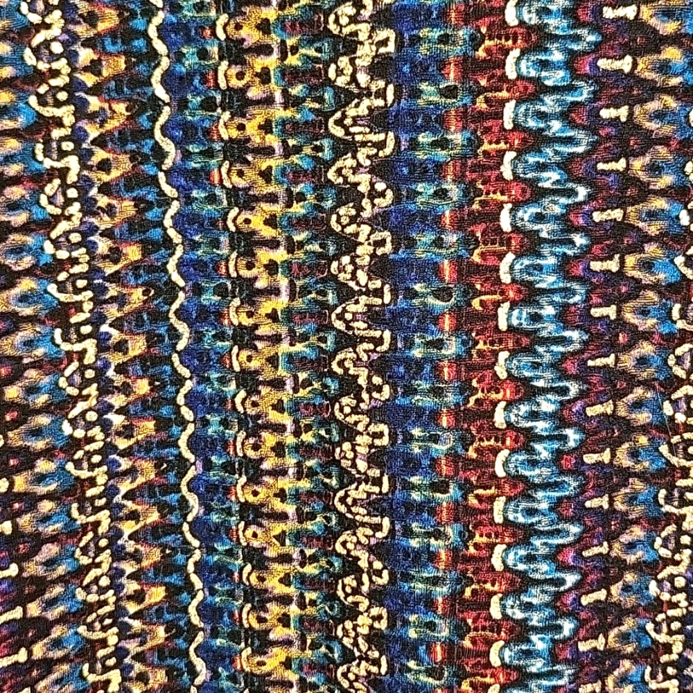 Multi-color & Metallic 3/4 Sleeve Blouse, PM, LIKE NEW condition! - Picture 7 of 10